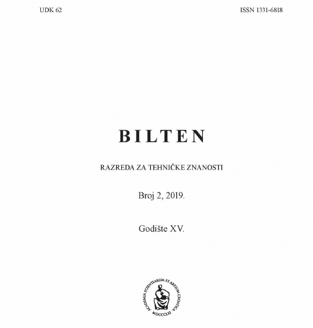 Bilten Razreda za tehničke znanosti HAZU-a, god. 15(2019), br. 2.