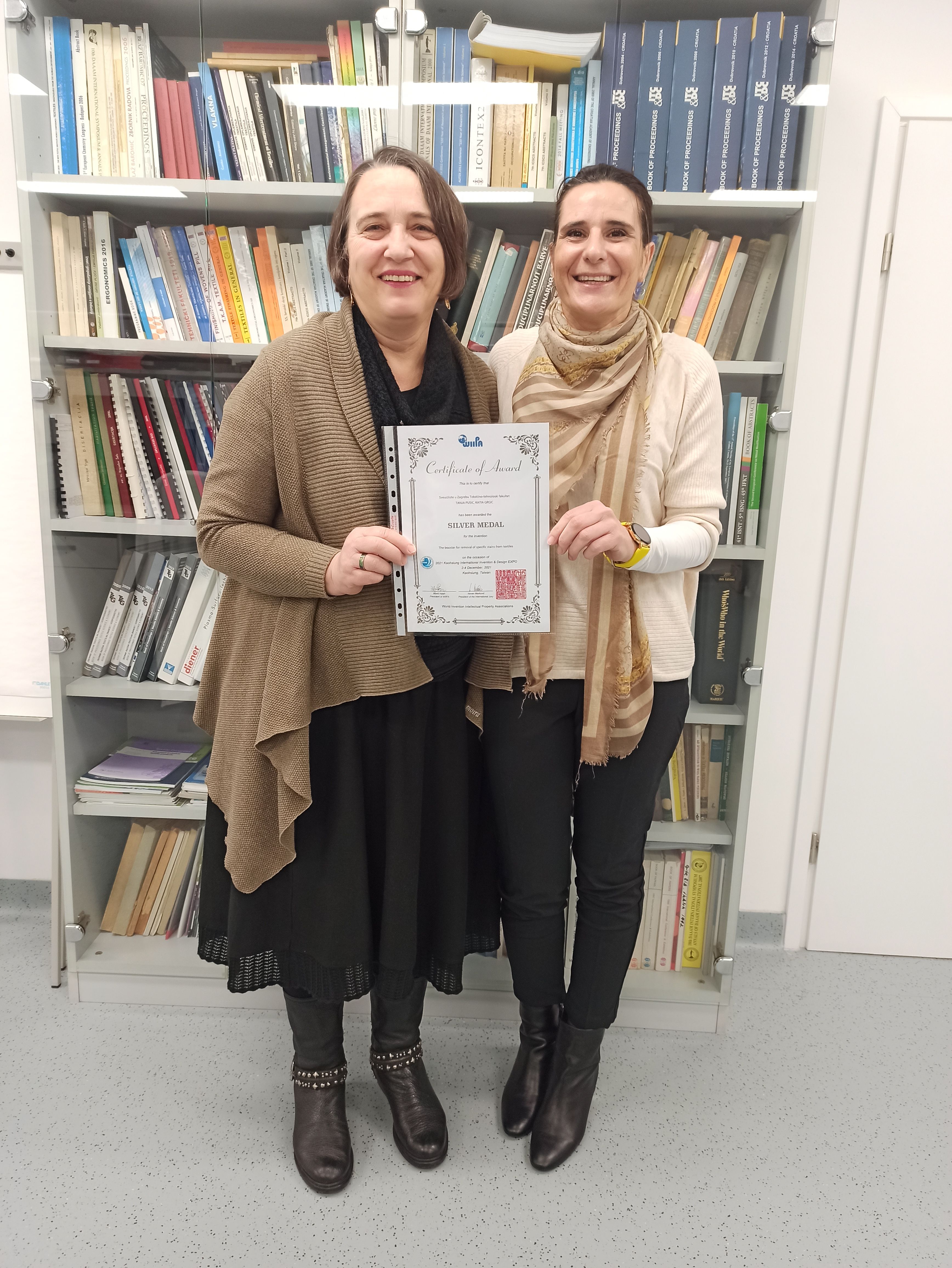 Prof. dr. sc. Tanja Pušić i Katja Grgić, dipl. ing. nagrađene srebrnom medaljom na Taiwanu