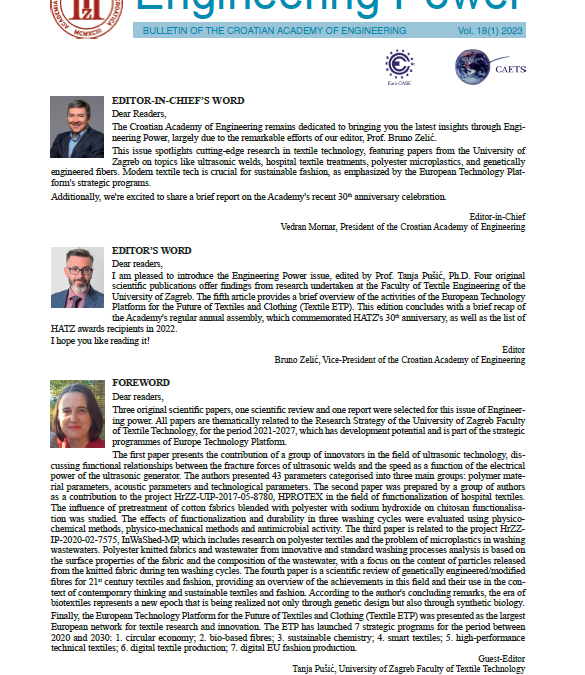 Engineering Power, Vol. 18(1) 2023